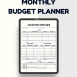 Free monthly budget planner