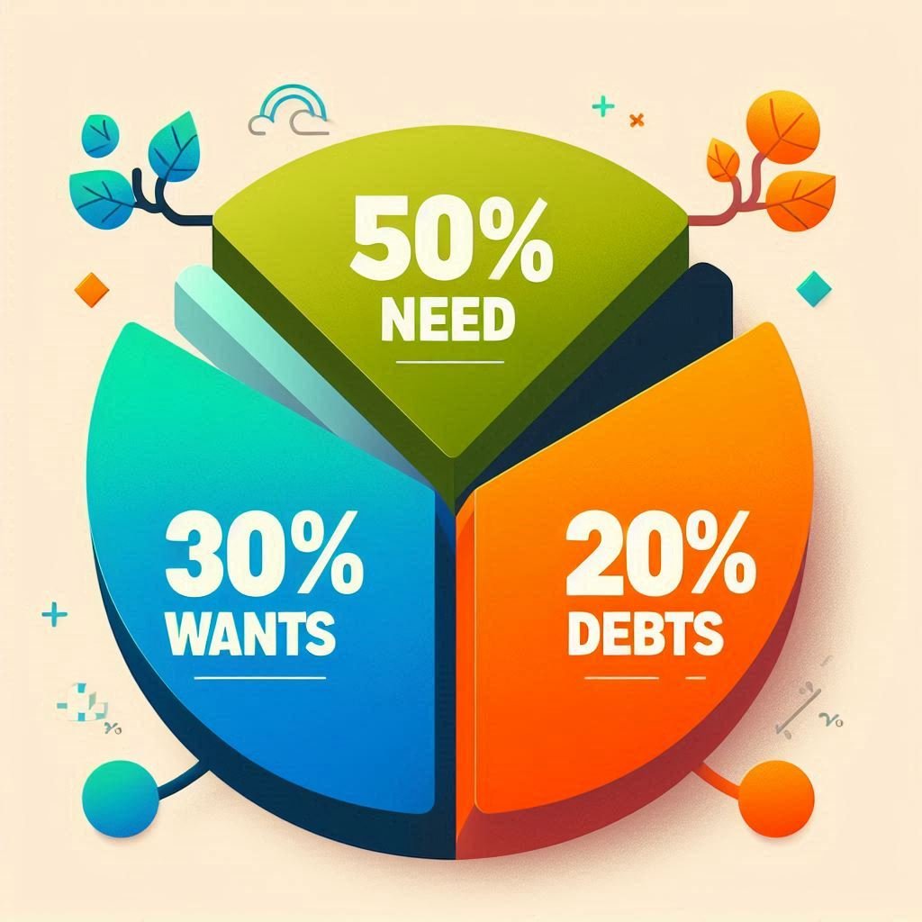 50/30/20 Budget Rule infographic