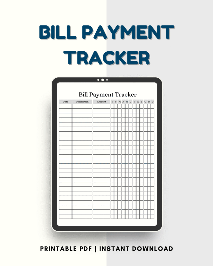 Free Bill payment tracker
