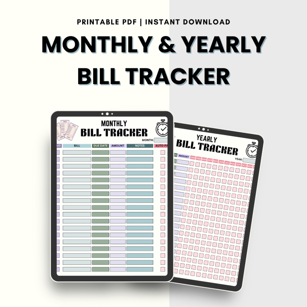 Monthly bill tracker